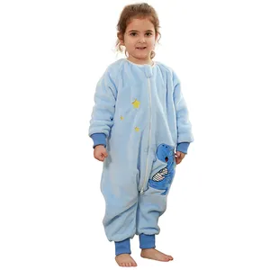 MICHLEY Wholesale Fashion Cute Children Flannel Home Wear Underwear Boys Animal Rompers Kids Pajamas