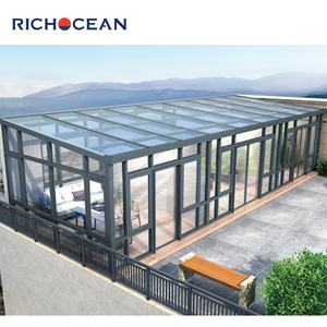 निः शुल्क 4 सीज़न एल्यूमीनियम सनरूम कस्टम आधुनिक डिजाइन उच्च गुणवत्ता वाले सोलेरियम वर्ंडा वाटरप्रूफ ग्लास आंगन पार्क होटल - Product Image 1