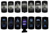 Interrupteur à bascule LED 5 broches SPOT LIGHT Icon 12V étanche marche/arrêt pour véhicules tout-terrain 4x4, camions et SUV