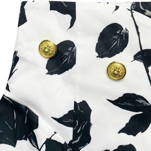 ชุดเซ็ต 2 ชิ้น เสื้อและกระโปรงทรงเอวสูงพิมพ์ลายดอกทิวลิปวินเทจ กระดุมทอง แต่งพู่ห้อย แฟชั่นสำหรับผู้หญิง - Product Image 6