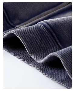 Felpa con Cappuccio di Alta Qualità 500gsm 100% Cotone Lavato Personalizzata Effetto Vintage Sbiadito Streetwear con Zip per <span class=keywords><strong>Uomo</strong></span> - Product Image 5