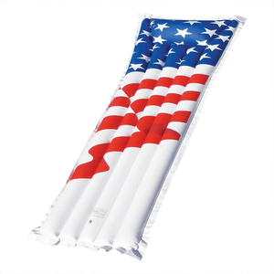 <span class=keywords><strong>Matelas</strong></span> gonflable de <span class=keywords><strong>piscine</strong></span> en forme de drapeau américain patriotique, lit flottant pour la natation, radeau durable en PVC pour les fêtes d'été - Product Image 1