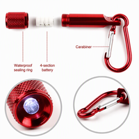 Mini lampe torche LED de poche pour les aventures en plein air, avec mousqueton pour l'escalade et le camping, produit promotionnel pour les passionnés de plein air