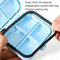 Organisateur de pilules portable à 7 compartiments, boîte à pilules quotidienne, vente en gros OEM, étui à médicaments de voyage de haute qualité pour usage quotidien