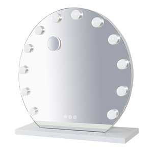 Gương trang điểm bàn trang điểm thông minh có thể điều chỉnh độ sáng thiết kế mới 2025, tích hợp bộ sạc với 12 bóng đèn - Product Image 5