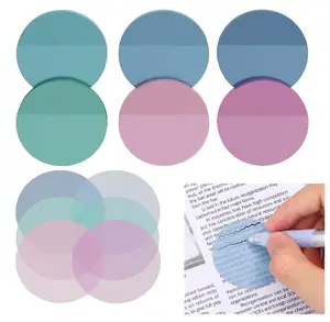 Пользовательские формы круга 3D полупрозрачный бумажный блокнот для заметок круглый красочный логотип Липкие заметки