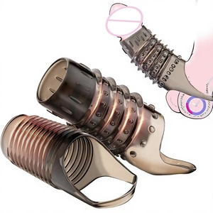 Anneaux péniens réutilisables pour hommes - Amélioration de la circonférence, retard de l'éjaculation, érection plus forte, silicone, 2 pièces, transparent noir - Product Image 1