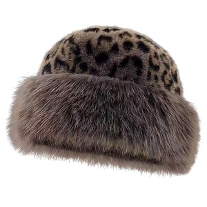 Chapeau mongol en fausse fourrure léopard pour femme, grande taille, en peluche épaisse et chaude, anti-froid, idéal pour l'hiver - Product Image 5