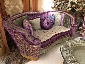 Italian Luxury Antique Style Living Room Furniture Designs and <strong>Prices</strong> Fabric <strong>Sofa</strong> <strong>Set</strong> - Product Image 4