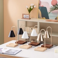 Aroma-Lampe Wachsschmelzlampe Duftöl-Kerzenerwärmer Schlafzimmer Nachttisch Holz-Nachtlicht Ambiente Tischlampe