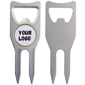 Low Moq Bottle Opener 6 in <b>1</b> Golf Repair Metal Divot Tool and Ball Marker Custom Promotional <b>Gifts</b> - Product Image 1
