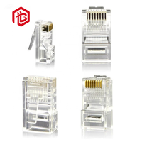 Connecteur de câble Ethernet RJ45 blindé à passage direct, haute performance, CAT5 UTP, fiche modulaire de type Ez, Cat5e, Cat6, 8p8c