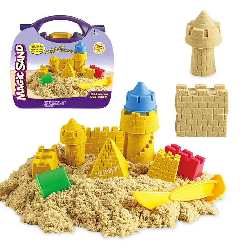 लोकप्रिय शैक्षिक जादू रेत संवेदी खिलौने खेलने रेत बच्चों के लिए सेट