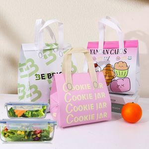Sacs isothermes personnalisés en non-tissé – Sacs fourre-tout en aluminium pour la livraison extérieure de thé au lait chaud, de crème glacée et de services de traiteur - Product Image 2