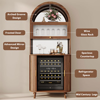 Meuble de rangement compact en bois sur mesure pour vin, présentoir autoportant pour salon, bar, salle à manger