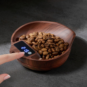 2kg 0,1g USB-Typ-C-Aufladung messen Kompakter tragbarer Blatts chirm Walnussholz körper Digitale Küchen kaffee waage mit Timer - Product Image 5
