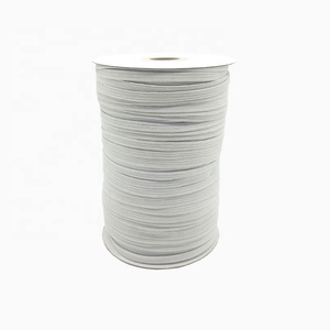 SUXI-0222 DIY 저렴한 가격 공장 재고 고탄성 나일론 플랫 탄성 브레이드/코드/밴드 6mm 8mm 10mm 크기 흑백 색상" - Product Image 6