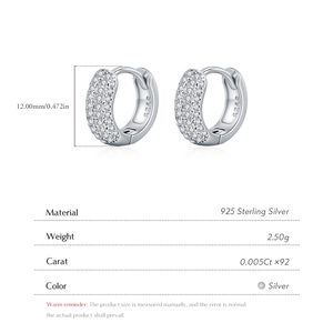 <span class=keywords><strong>Cerchio</strong></span> di lusso con fibbia dell'orecchio <span class=keywords><strong>925</strong></span> in <span class=keywords><strong>argento</strong></span> Sterling scintillante 0,46ct VVS1 chiarezza Moissanite <span class=keywords><strong>orecchini</strong></span> a <span class=keywords><strong>cerchio</strong></span> per donna alta gioielleria - Product Image 4