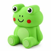 Haut-parleur sans fil grenouille mignon au design personnalisé avec pieds rétractables, support de téléphone, ornement de bureau en PVC, haut-parleur audio portable BT5.2