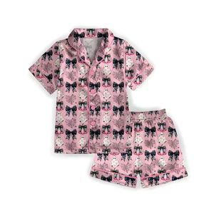 Custom Bamboo Pajamas Family Short Sleeves Collar Pajamas Set <strong>Halloween</strong> Bamboo <strong>Pyjamas</strong> Women - Product Image 1