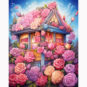 Kit de peinture diamantée comprenant une fenêtre de phare et une fleur Design Mosaic Art Home Decoration - Product Image 1