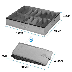 Nouvel Organisateur de Rangement Pliable pour Chaussures à 12 Compartiments avec Couvercle, à Ranger Sous le Lit, Vente en Gros - Product Image 1