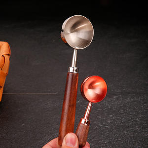 ช้อนกาแฟสแตนเลส 304 พร้อมด้ามไม้วอลนัท ด้ามยาว ด้ามสั้น ช้อนตวงสำหรับผงและเมล็ดกาแฟ ความจุ 15 มล. สำหรับการอบ - Product Image 5