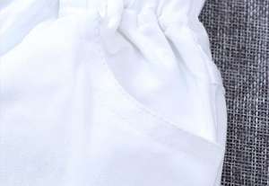 กางเกงขายาวเด็กผู้หญิง ผ้าคุณภาพดีที่สุดสำหรับกางเกงเด็กผู้หญิง  กางเกงนักเรียนสีขาวล้วน มีกระเป๋า - Product Image 4