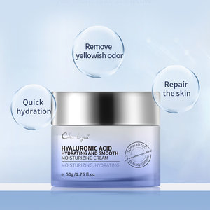 Crème hydratante pour le visage avec acide hyaluronique extrait de rose hyaluronate de sodium hydratant en profondeur crème de soin nourrissante et lissante pour la peau - Product Image 1