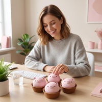 Porte-clés anti-stress en forme de petit cochon mignon imprimé en 3D, best-seller, interrupteur de clavier de dessin animé amusant à presser