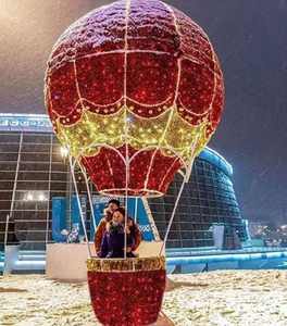 Luces Decorativas de Globo Aerostático, Luces LED para Exteriores, Navidad, Plaza, Parque, Eventos, Carnaval, Festival, Escultura de Iluminación Temática - Product Image 1