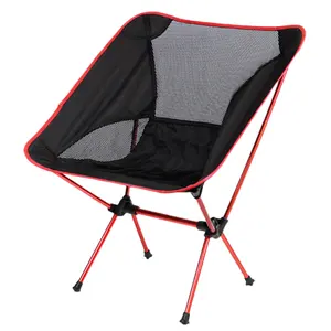 Portable Lightweight 7075# Aluminum Beach Chair Folding Camping Picnic Fishing Moon Chair