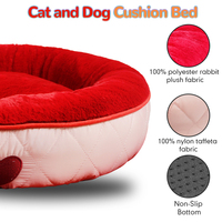 Anpassbares Designer Flauschiges Rundes Atmungsaktives Umweltfreundliches Luxuriöses Waschbares Punktmuster Haustier-Bett für Katzen & Hunde zur Verwendung im Innenbereich
