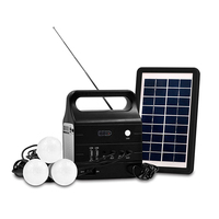 Station d'alimentation portable Générateur solaire avec radio Panneau solaire et lampes de poche pour l'alimentation de secours à domicile