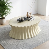 Table basse en fibre de verre, table centrale ronde moderne en FRP, table d'appoint sculpturale pour salon, hôtel, villa, décoration de salon