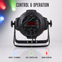 Projecteur de Scène Professionnel 54x3W RGBW LED PAR DMX512 pour Éclairage de Scène, Discothèque, Concert, Mariage et Fond de Scène