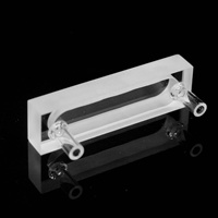 Cellule de cuvette de flux de quartz UV hautement transparente personnalisée Cellule de fluoromètre composée SIO2