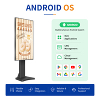 43 colgante de pared de doble cara 3000NITs señalización Digital y pantalla LCD ventana tienda tótem pantalla ventana frente publicidad reproductor