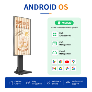 32 43 55 65 Hanging Window Facing UHD Double Sided 3000nits Brightness LCD Advertising Display with SDK OEM 1 Year Warranty - Product Image 1