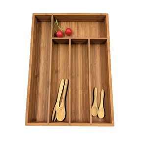 Bamboo <b>Storage</b> <b>Box</b> Rectangular Office Organizer <b>Drawer</b> Divider For Desk Organization - Product Image 2