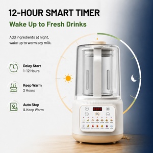 Mixeur-blender multifonctionnel silencieux 1,5 L 600 W pour lait de noix, d'amandes et de soja, avec couvercle insonorisant - Product Image 6