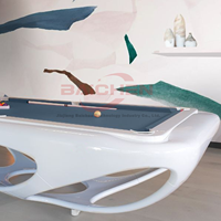 Table de billard de luxe simple en bois massif avec coussinets en caoutchouc et poches en cuir véritable, jeu de snooker/billard 9ft/8ft/7ft sans retour de balles