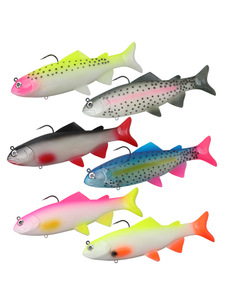 Leurre souple artificiel imprimé 195mm 135g, type poisson plombé à queue en T, pour pêche longue distance, avec hameçons, pour marlin, hermine et poissons de <span class=keywords><strong>mer</strong></span> - Product Image 1