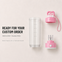 Mug électrique auto-mélangeur pour adultes, idéal pour la salle de sport, portable, anti-fuite, réutilisable, mélangeur de café et de lait avec un joli design rose, cadeau