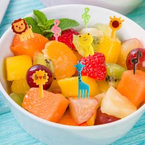 Palillos y tenedores de frutas de plástico para niños, diferentes modelos ecológicos, tenedores de comida - Product Image 5