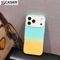 Coque de protection antichoc pour iPhone 13-17 Series, avec fenêtre large dégradée givrée, anti-traces de doigts, en PC rigide