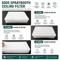 Boya Kabini için Tavan Filtresi FS 600G FA 600G M5 Çerçeve Sentetik Elyaf Yüksek Toz Kapasiteli Sprey Kabini Hava Filtrasyonu
