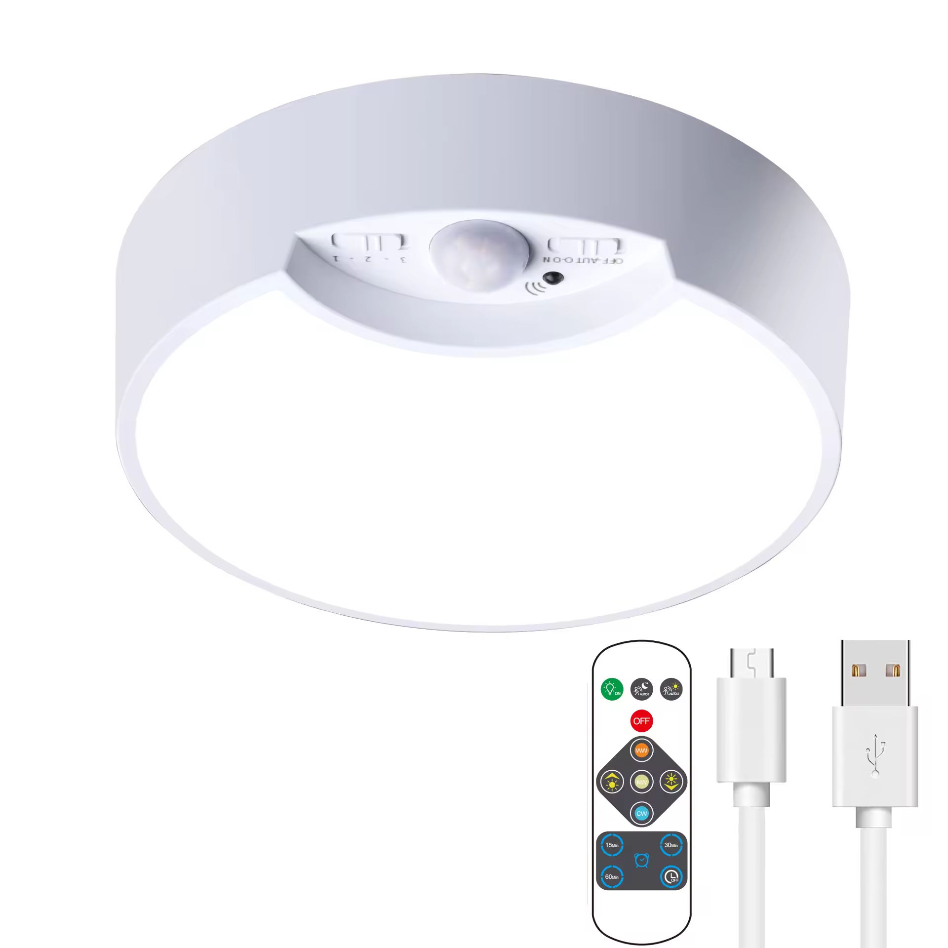 [Battery version with remote control function] White light T042