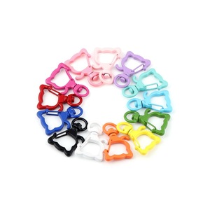 Heart Shaped Metal Clasps Hooks Jewelry Findings <b>Baking</b> Painted Colorful Keychain Buckle For DIY <b>Accessories</b> - Product Image 2