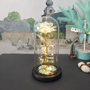 Hot Selling LED <b>Light</b> <b>Rose</b> Flower Gifts Artificial <b>Rose</b> in Glass Dome Perfect Gift for Mother's Day Weddings - Product Image 6